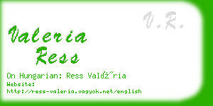 valeria ress business card